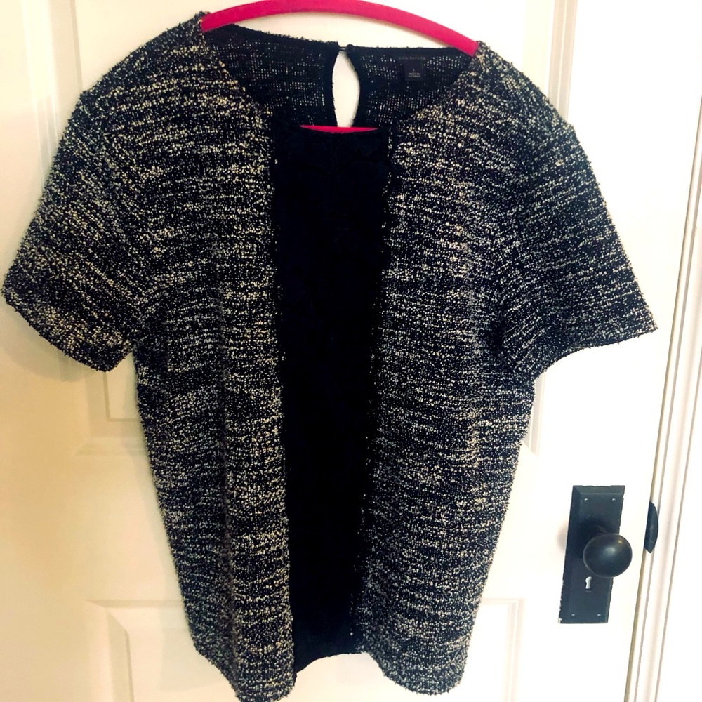Tweed/lace top